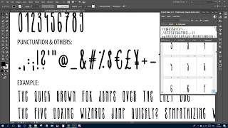 Colorful skinny Font The Minimalist (OTF) -  Fontself Adobe Illustrator