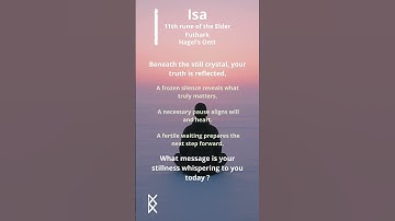 ❄️ #daily #challenge : #isa ❄️ #rune of #stillness, #clarity and #preparation