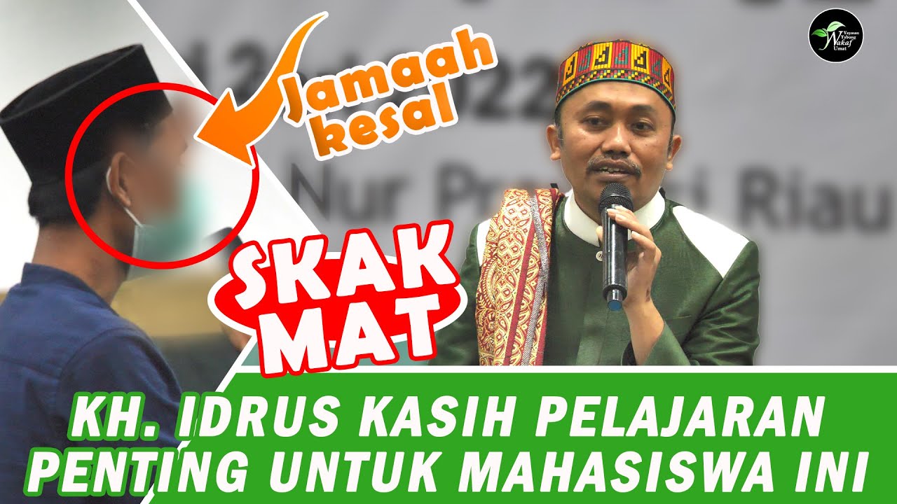 GAGAL PAHAM BUAT JAMAAH KESAL !! KH IDRUS SKAK MAT MAHASISWA INI - KH. MUHAMMAD IDRUS RAMLI