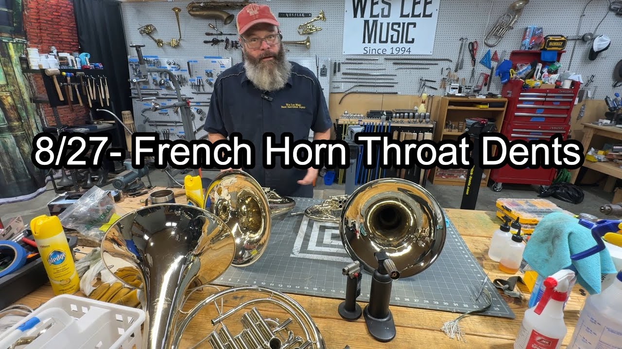 27 августа — Вмятины на горле валторны, ремонт духового инструмента