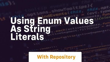 using enum values as string literals