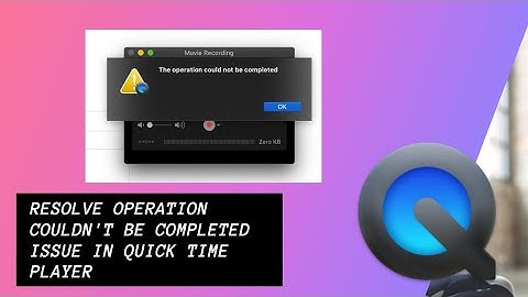 The Operation Could not be Completed err in Quicktime when New Movie/screen Recording Mac / iphone .