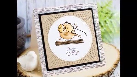Unity Stamp Co Quick Tip -  Sepia Tone Bird with Shiny Glasses