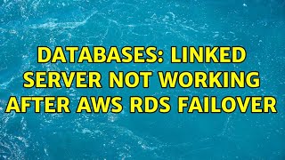 Famous Databases: Linked server not working after AWS RDS failover Net Worth