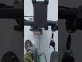 Самоделка из гироскутера по снежной дороге