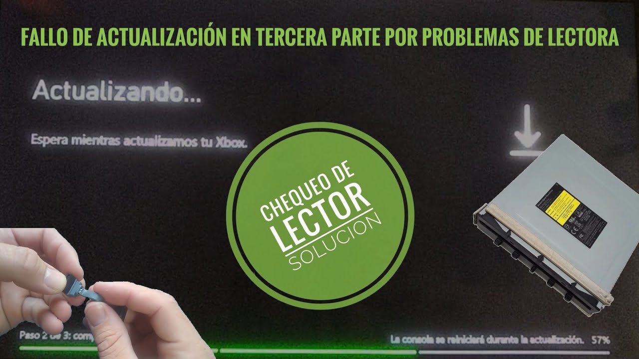 Solución a fallo de actualización por problemas de lector en Xbox one.