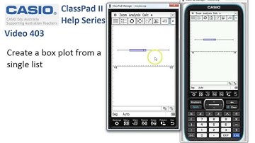 ClassPad Help 403 - Create a Boxplot from a List
