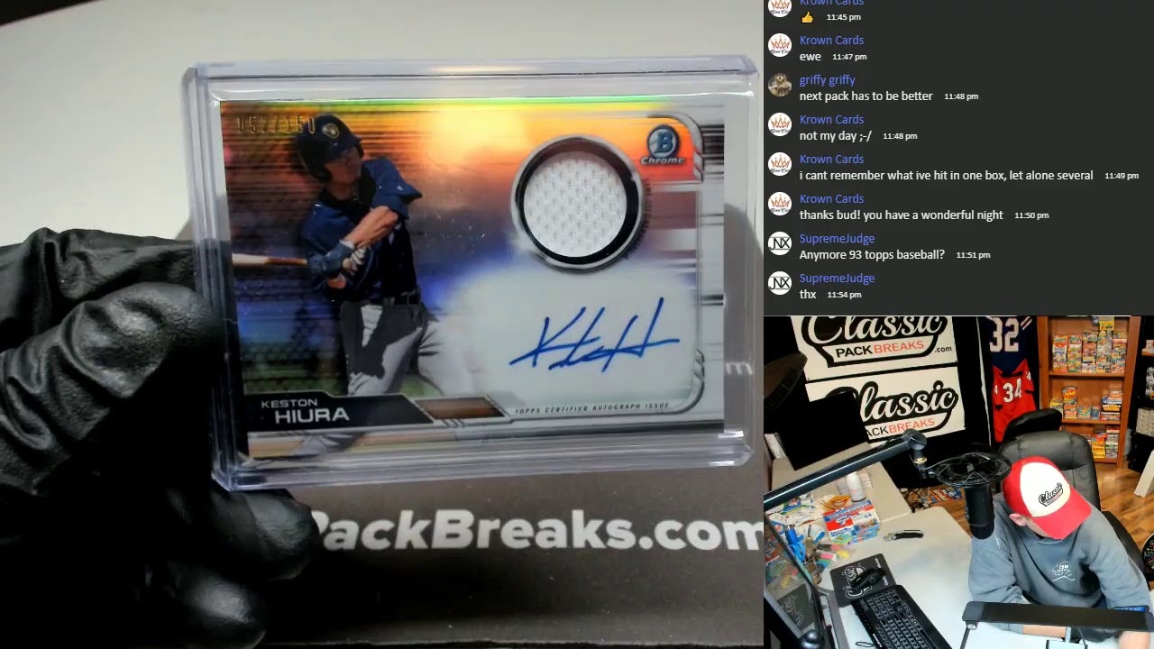 LIVE PACK BREAKS OLD BASEBALL CARDS, NEW BASEBALL CARDS, GROUP BREAKS