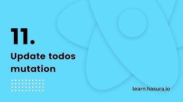 Update todos mutation | GraphQL React Native Apollo Tutorial (11/22)