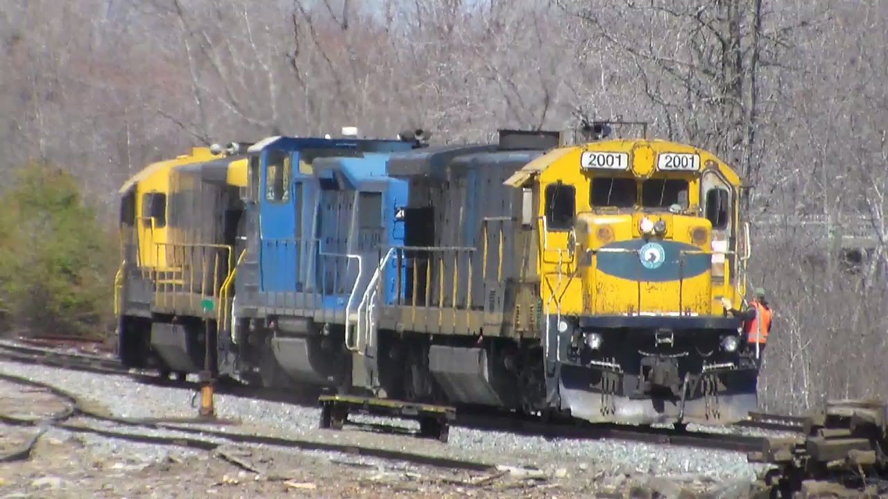 Central Maine Quebec Railway North Bound Chase South Bound 5 2 2015 Youtube