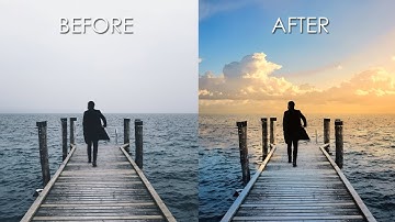 How to Change Overcast Photos into Awesome in Photoshop-Adding Sunset to Boring Picture