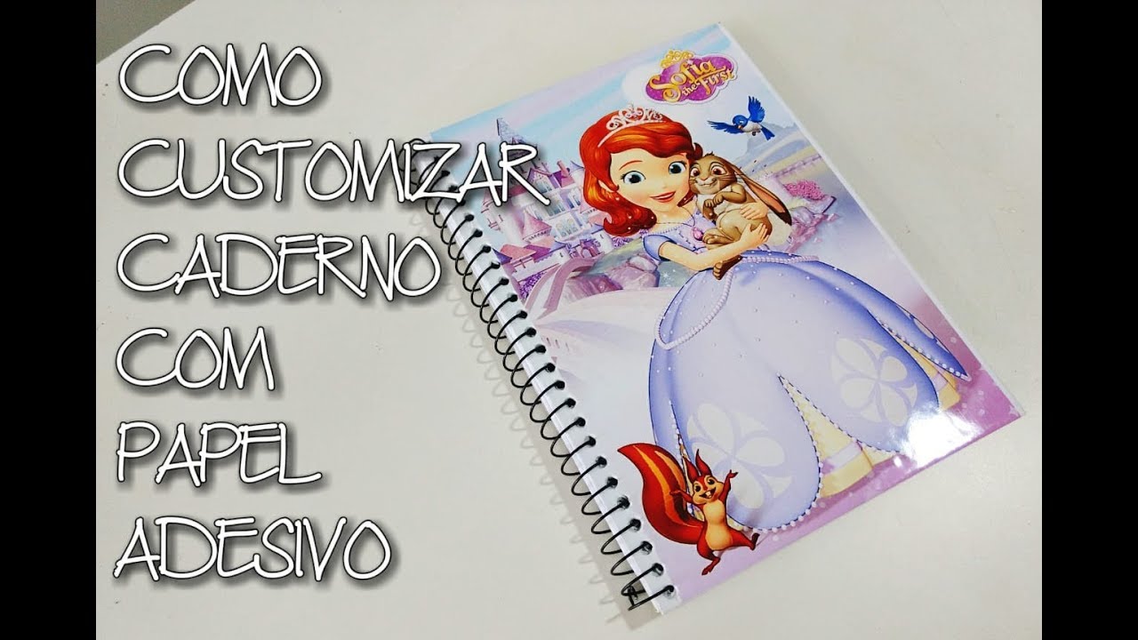 Como customizar caderno com papel adesivo