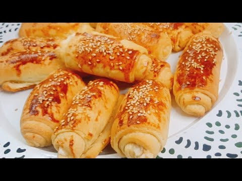 طريقة باتيه الافران المورق بالجبنة من نص كيلو دقيق عملناكمية كبيرةوباسهل طريقة ومكوناته كلها فالبيت