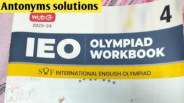 Class 4|| Topic -3 Antonyms || IEO booklet solutions