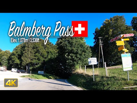 Balmberg Passhöhe, Switzerland 🇨🇭 Driving across the Balmberg Pass from Welschenrohr to Solothurn