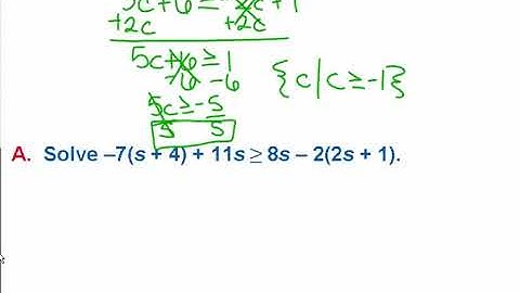 6.3 Solving Multi Step Inequalities