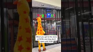 Note to self: just because you’re THE #Geoffrey doesn’t mean the store will open early for you. 😭