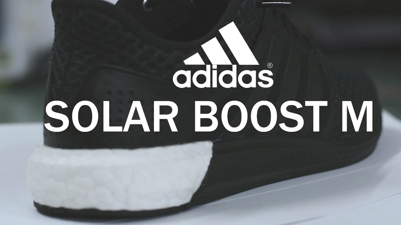Adidas Solar Boost M Running Shoe Black and White
