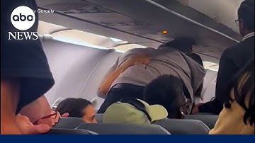 Fight on Frontier Airlines plane caught on camera