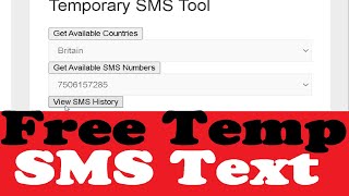 How to Get Free Temporary SMS Phone Numbers – Receive Text   International Numbers