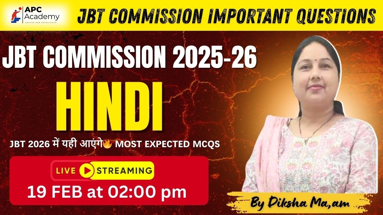 JBT || HINDI || P - 1 Most Important Questions + PYQ #hpjbtcommission #apcacademy #hprca