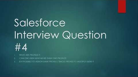 Salesforce Interview Questions#4 Profiles in Salesforce
