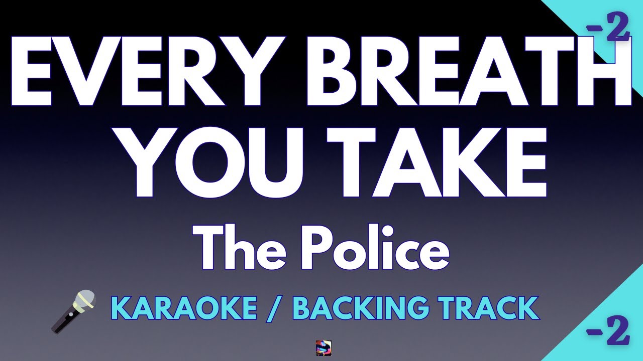Every Breath You Take - Karaoke Backing Track (Lower Key) | The Police