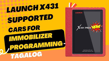Launch X431 Supported Cars for Immobilizer Programming -Tagalog