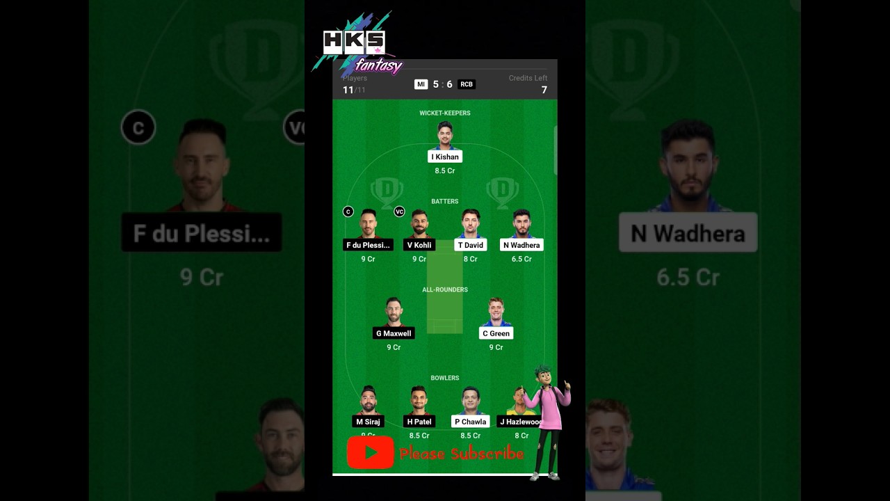 MI vs RCB Dream11 prediction| RCB vs MI Dream11 team | Dream11 Team of Today match | IPL today team