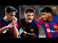 Fc barcelonas core group of players pedri lamine yamal gavi cubarsi frenkie  araujo