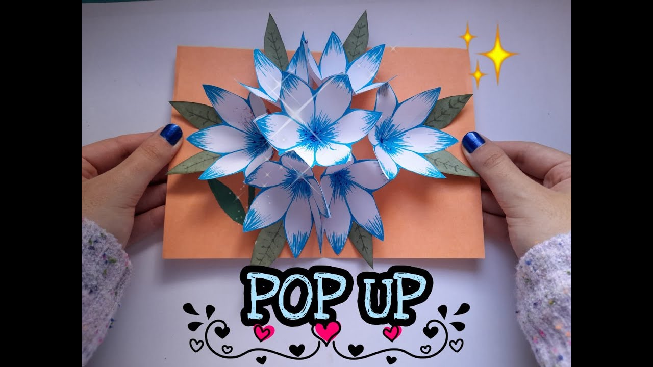 Cartão Pop Up De Flores - Passo a Passo/ Kirigami #2