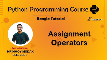5 . Python Assignment Operators  | Python Bangla Tutorial – Mrinmoy Modak