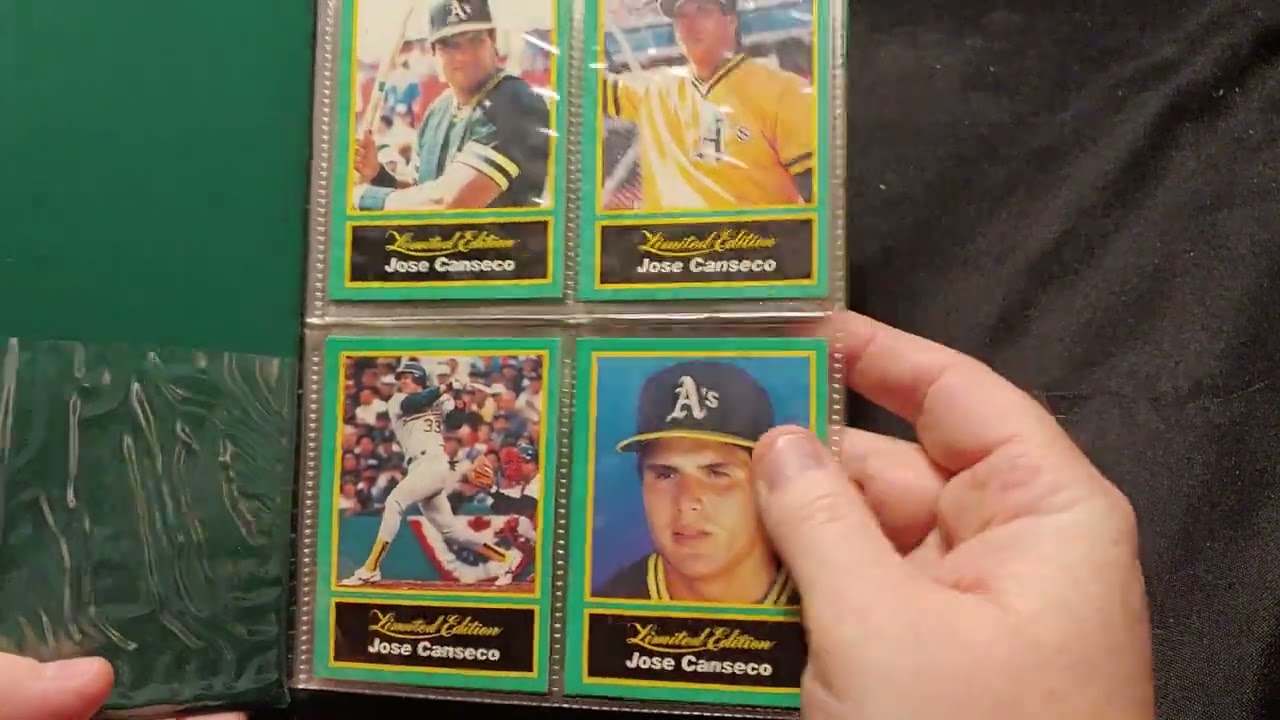 Jose Canseco Baseball Card Collector Kit Binder - 1989 CMC