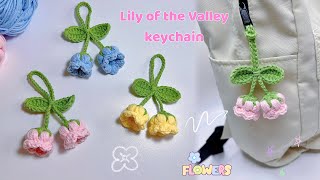 Crochet Lily Of The Valley Keychain Beginner Friendly Móc Móc Khoá Hoa Chuông