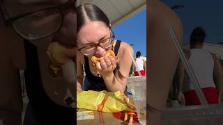 She DEMOLISHED that burger 😩 #shorts #shortvideo