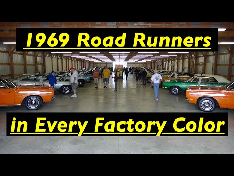1969 Plymouth Road Runners in Every Factory Color at “Mopars in the Park” by Midwest Mopars.