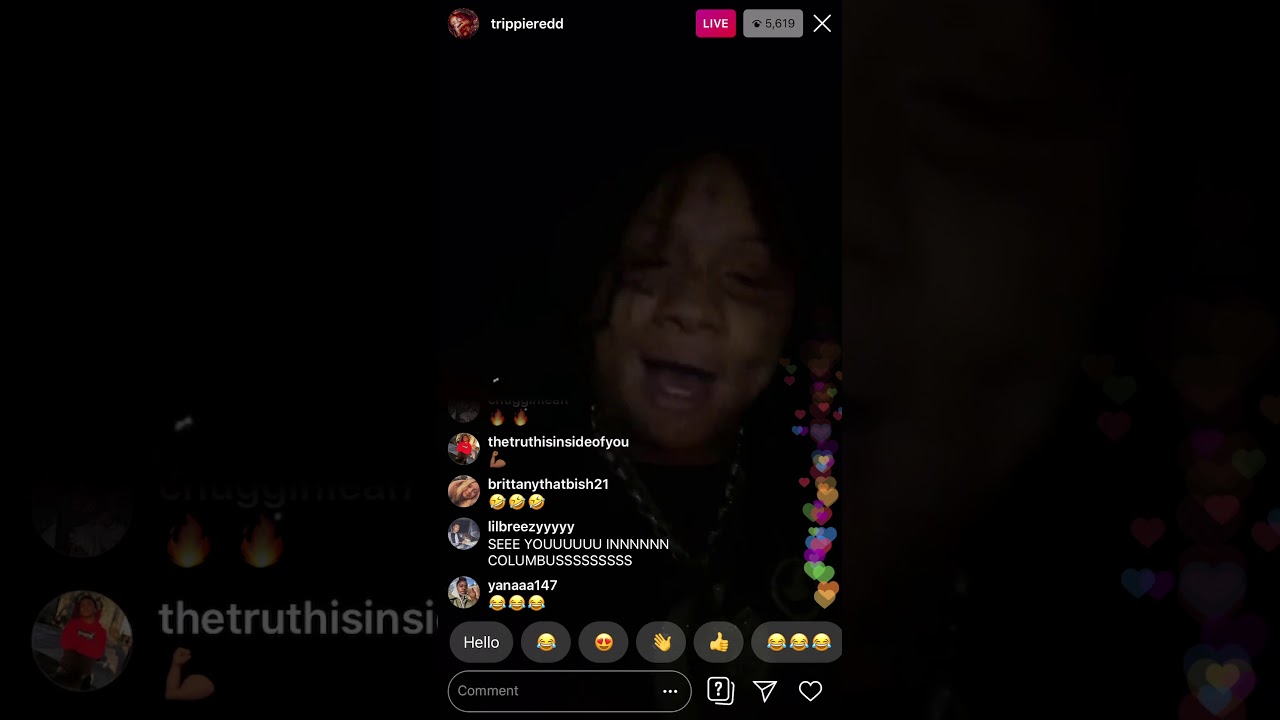 Trippie Redd plays a song off the Deluxe (IG live) exclusive