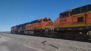 WB BNSF Ethanol Train Feat Duo Rear DPUs At Daggett Ca! #bigbossrailfanner