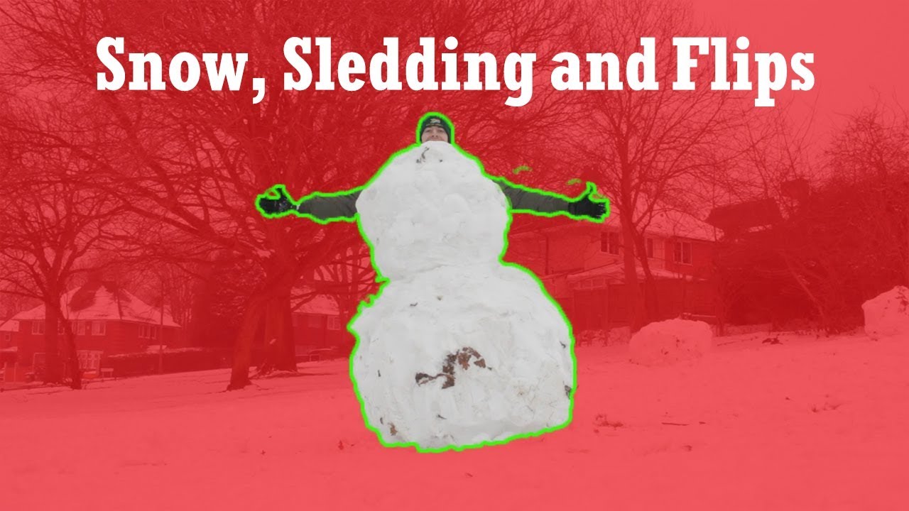 Snow, Sledding and Flips YouTube