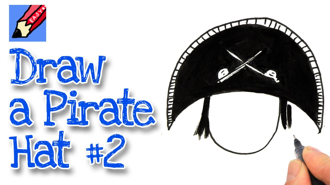 How to draw a Pirate Hat - Style 2 - YouTube