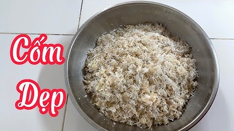 Cách Trộn Cốm Dẹp Bằng Nước Dừa Tươi. Đơn Giản . Ngon . Ai Cũng Làm Được .