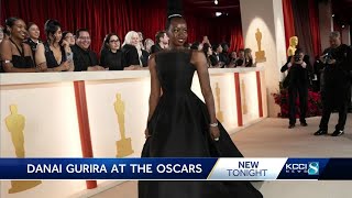 Iowa-born actress wows with black gown at the Oscars