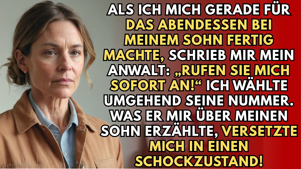 Ich wollte gerade zum Abendessen bei meinem Sohn aufbrechen, als mein Anwalt anrief: „Beate, Ihr Notgroschen ist fast leer. Henrik hat über die Vorsorgevollmacht 55.000 Euro abgehoben.“ Am...