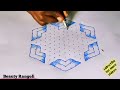 15*8 dot rangoli|best rangoli designs|15 pulli kolam|dots muggulu designs|beauty rangoli| Mp3 Song