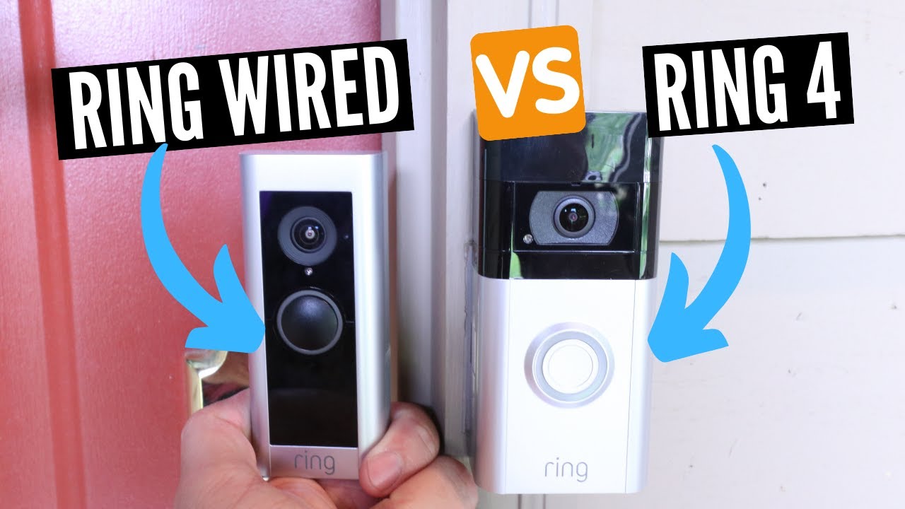Ring Wired vs Ring 4 Video Doorbell 