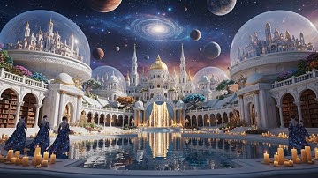 Palaces Among the Stars | 4K Cosmic Fantasy Architecture & Ambient Sound Journey