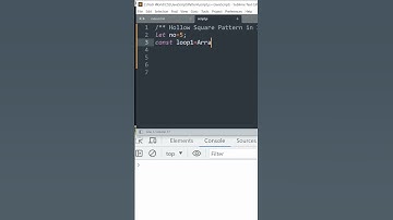 3 Lines, 1 Incredible Pattern: Hollow Square Revealed  #shorts #reels  #pattern  #javascript #code