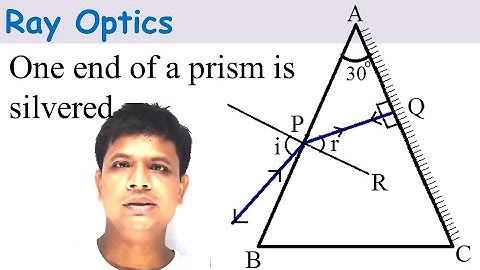 One face of a prism with a refracting angle of 30 is coated with silver