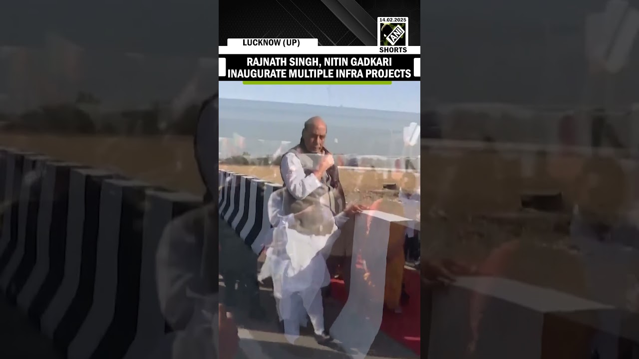 UP: Union Ministers Rajnath Singh, Nitin Gadkari inaugurate 114 infrastructure projects in Lucknow