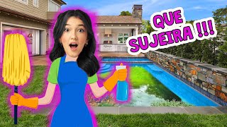 A PISCINA MAIS SUJA QUE VOCÊ JÁ VIU (Pool Cleaning Simulator) | Luluca Games